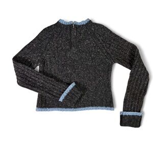 UNIONBAY Black Sweater with Blue Trim